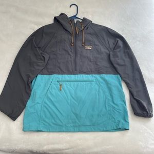 L.L. Bean windbreaker in grey/teal